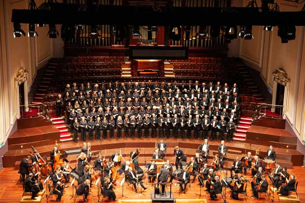 harmonie die een concert geeft